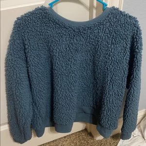 blue crewneck